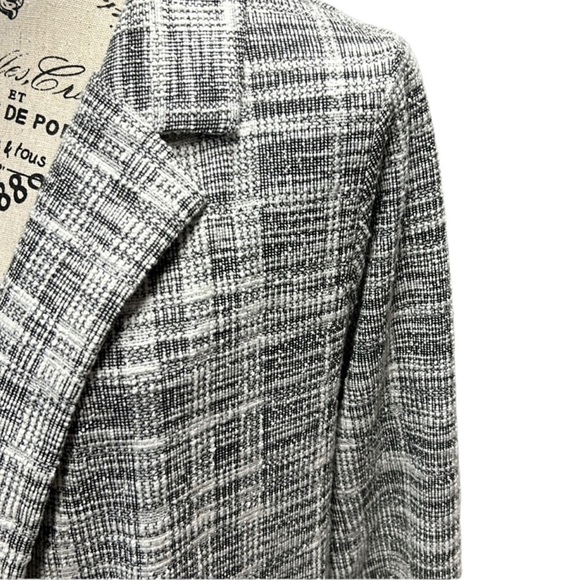 Melloday Textured Tweed Style Open Front Jacket - Picture 5 of 16
